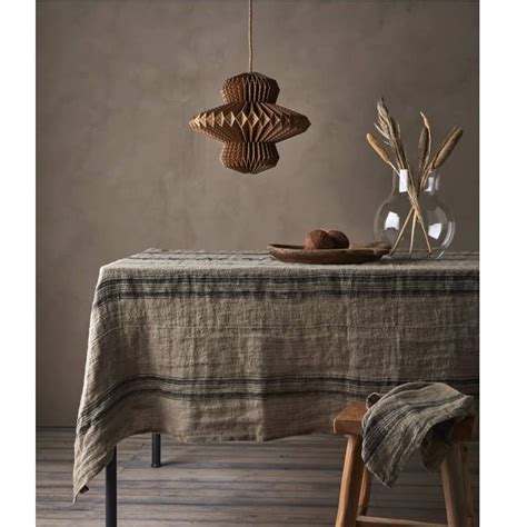 Nappe Lin Naturel Plaid En Lin Boh Me Chic Abanita Fr