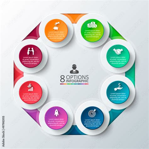 Vector circle infographic. Stock Vector | Adobe Stock