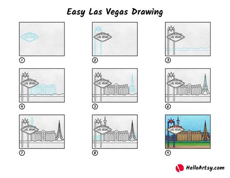 Easy Las Vegas Drawing - HelloArtsy