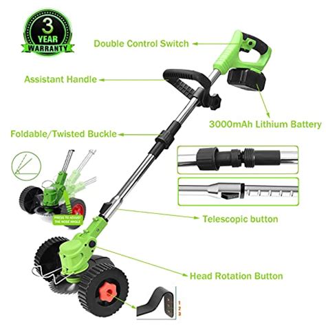 Electric Weed Wacker Cordless Electric Weed Eater Battery Powered 36v 4 0ah Retractable Grass