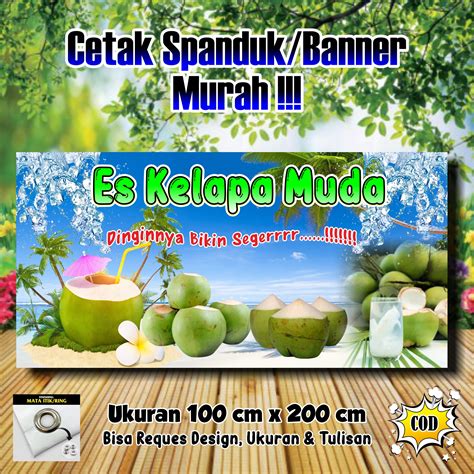 Desain Banner Es Kelapa Muda Cdr Contoh Spanduk Makanan Dan Minu