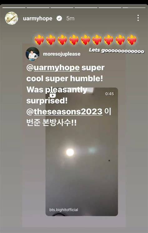 Bts Ig Updates On Twitter Jhope Instagram Story