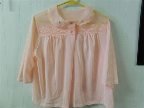 Vintage Lorraine Lingerie Bed Jacket Robe Pink Gem