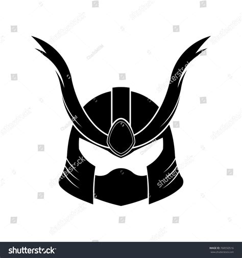 Samurai Helmet Logo Basic Vector Stock Vector Royalty Free