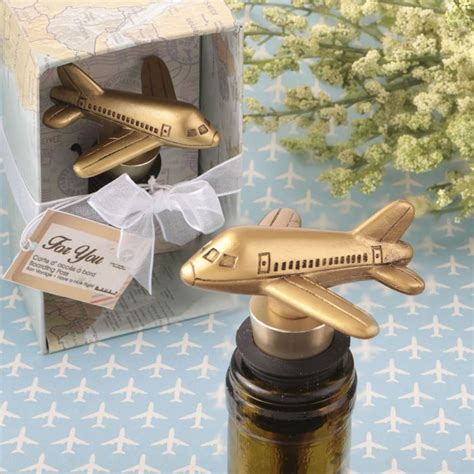 Airplane Design Bottle Stopper From Fashioncraft In 2024 Bottle Stopper Favors Wedding Wine