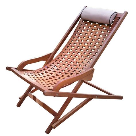 Outdoor Interiors Folding Eucalyptus Swing Outdoor Lounge Chair with ...