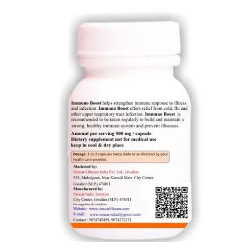 Omcar India Immuno Boost Capsule Capsules Packaging Type Jar At