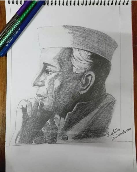 Jawaharlal Nehru pencil sketch | Pencil sketch, Male sketch, Artist