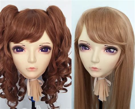 Masque Kigurumi Demi T Te En R Sine Pour Fille Douce Avec Yeux Bjd