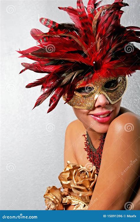 African American Woman In Mask Stock Photo Image Of Beauty Sensual