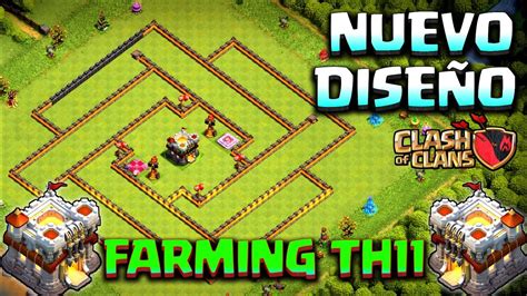 NUEVO DISEÑO TH 11 FARMING CLASH OF CLANS Base para Ayuntamiento 11