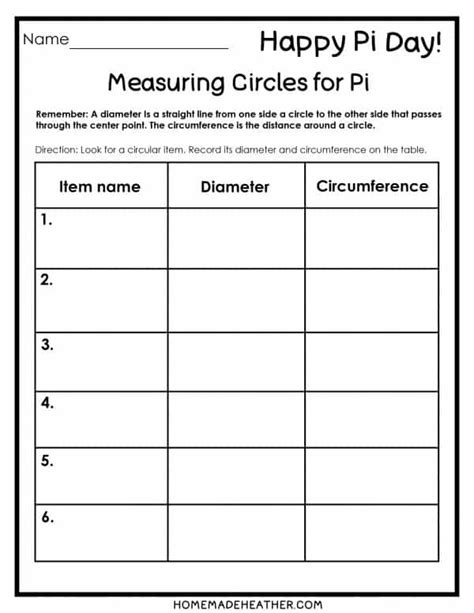 Pi Day Worksheets Printable Teacher Resources Printable Math