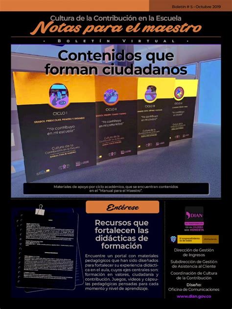 Pdf Notas Para El Maestro Cultura De La Contribuci N En La Escuela