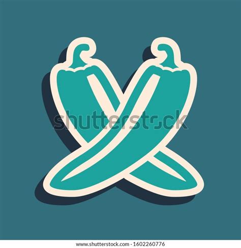 Green Crossed Hot Chili Pepper Pod Stock Illustration 1602260776 Shutterstock