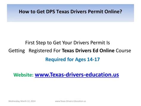 how to get a drivers permit in texas