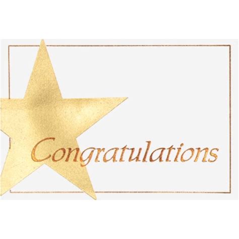 Congratulations Star Note Card Corporate Specialties