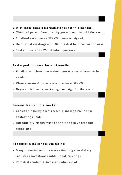 Progress Report How To Write Structure And Make It Visual