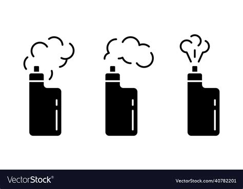 Vape Silhouette Icons Set Royalty Free Vector Image