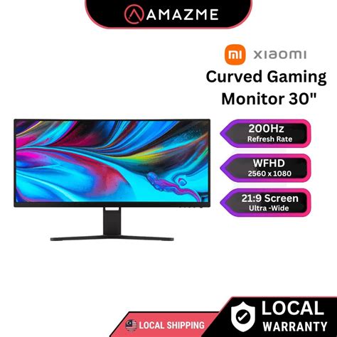 Xiaomi Redmi Curved Gaming Monitor 30 200hz Refresh Rate 219 2560x1080 Wfhd Display Shopee