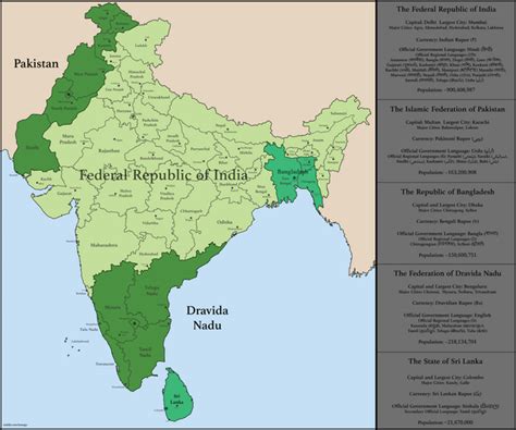 Alternate Post Colonial India Rimaginarymaps