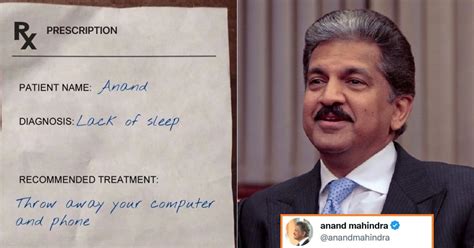 Anand Mahindra S Amazing Reply On Lack Of Sleep Is Going Viral On Internet