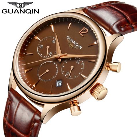 GUANQIN Men Luxury Business Stainless Steel Quartz Watch - Watch Etc.