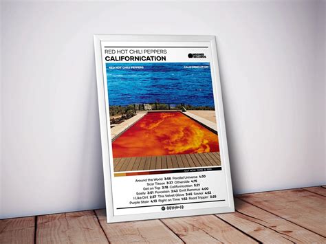 Red Hot Chili Peppers Poster Californication Poster Etsy
