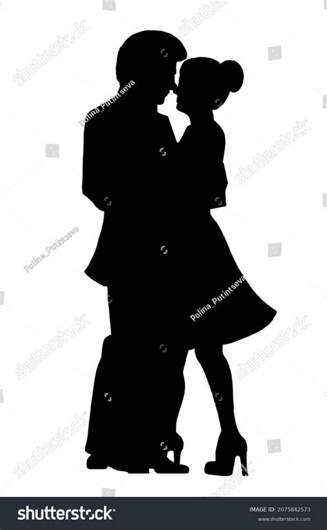 Silhouette Couple Dancing Pair Dancers Black Stock Illustration 2075842573 | Shutterstock