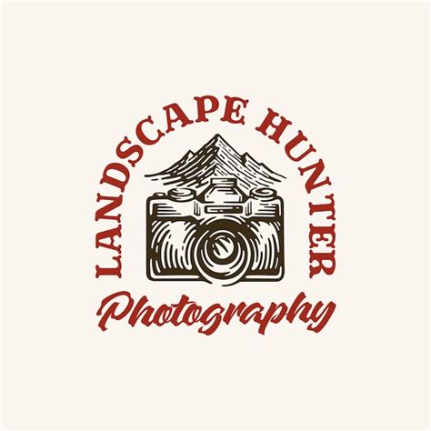 Premium Vector | Landscape photography logo inspiration in style vintage