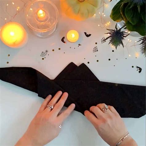 Fold A Bat Halloween Napkin The Listed Home