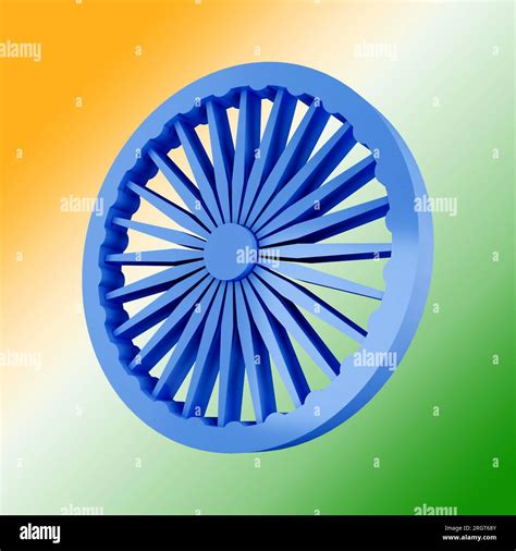 3d Indian Flag Chakra