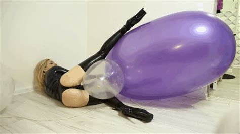 Lusty Latex Blonde With Balloons Shiny Leather Heaven Clips4sale