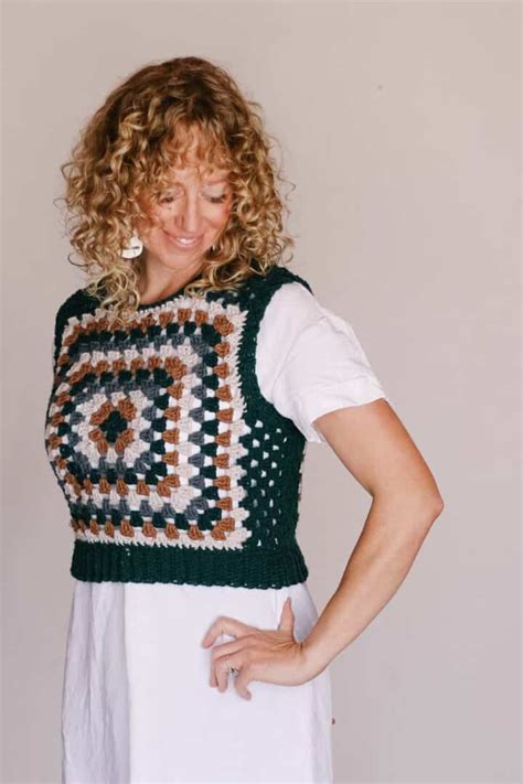 Easy Granny Square Vest Free Crochet Pattern Make And Do Crew