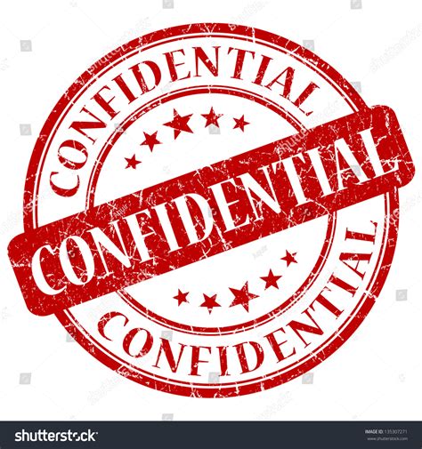 Confidential Stamp Stock Photo 135307271 Shutterstock