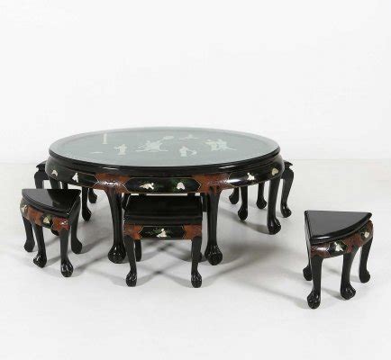 Vintage Hand Carved Wooden Female Nude Sculpture Coffee Table