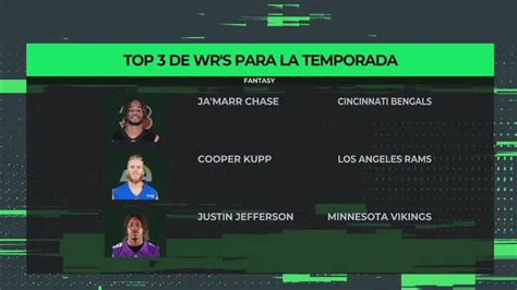 Los Jugadores Que No Pueden Faltar En Tu Fantasy De Nfl Tudn National