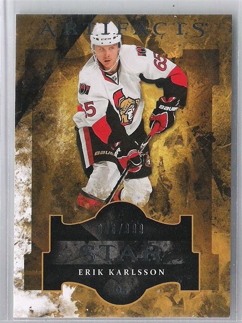 11 12 2011 12 ARTIFACTS ERIK KARLSSON STAR 999 UD 132 OTTAWA SENATORS