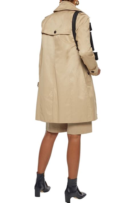 Dkny Cotton Blend Twill Hooded Trench Coat The Outnet