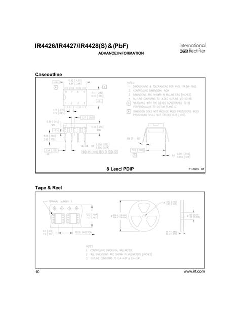 Original Driver Mosfet IR4427PBF 4427 DIP 8 New PDF