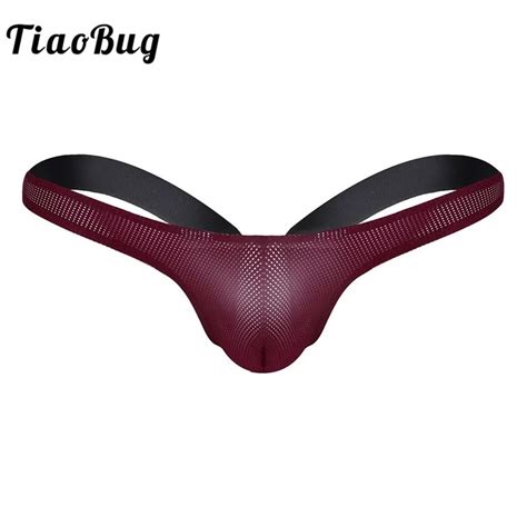TiaoBug Men Swimsuit Bikini G String Thong Swimwear Stretchy Sexy