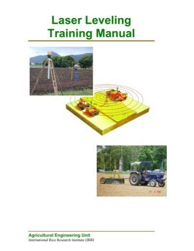 Laser Leveling Training Manual Rice Knowledge Bank Irri