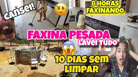 Que Nojooo🤮 10 Dias Sem Limpar 😱faxina Pesada Lavei Tudo Mais De 8 Horas Faxinando Cansei