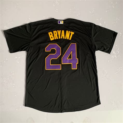 Kobe Bryant Jersey Los Angeles Dodgers 824 Jersey Black Etsy