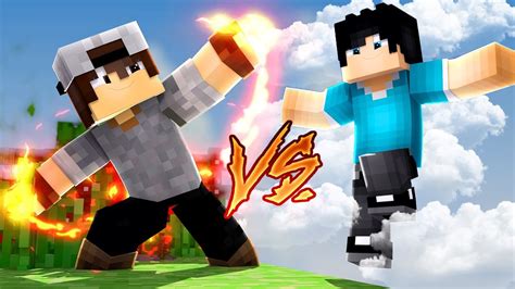 Minecraft CORRIDA PVP FOGO vs CÉU YouTube