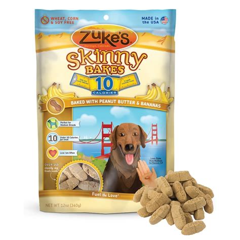 Zukes Skinny Bakes Peanut Butter And Bananas Dog Treats