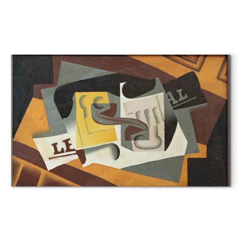 Reproduction De Tableau Verre Et Journal Juan Gris Reproductions