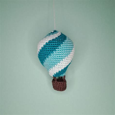 No Sew Pattern For Amigurumi Spiral Hot Air Balloon For Baby Mobile Or Nursery Decor Or As A