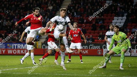 Dan Scarr Plymouth Argyle Battles Ball Editorial Stock Photo Stock