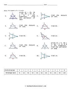 Using The Triangle Midsegment Theorem Geometry Study