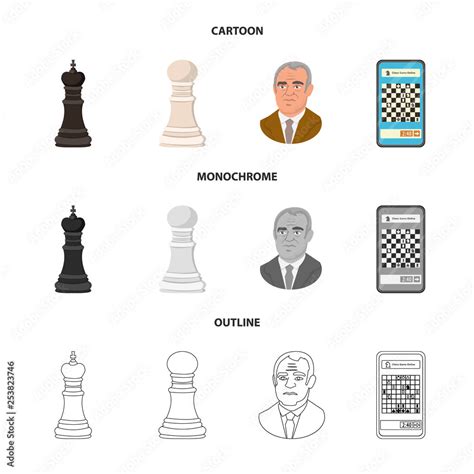 Vector design of checkmate and thin logo. Collection of checkmate and ...